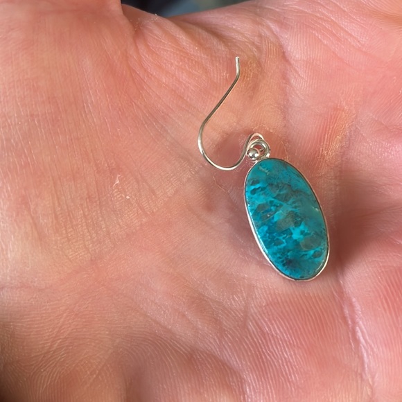 Genuine Turquoise Earrings - Picture 3 of 4